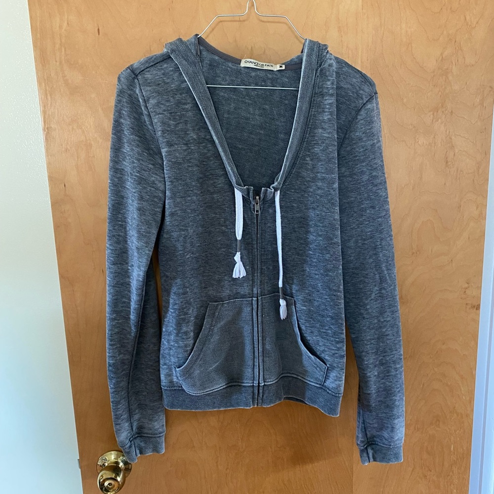 Chance or Fate Heather Gray Hooded Jacket